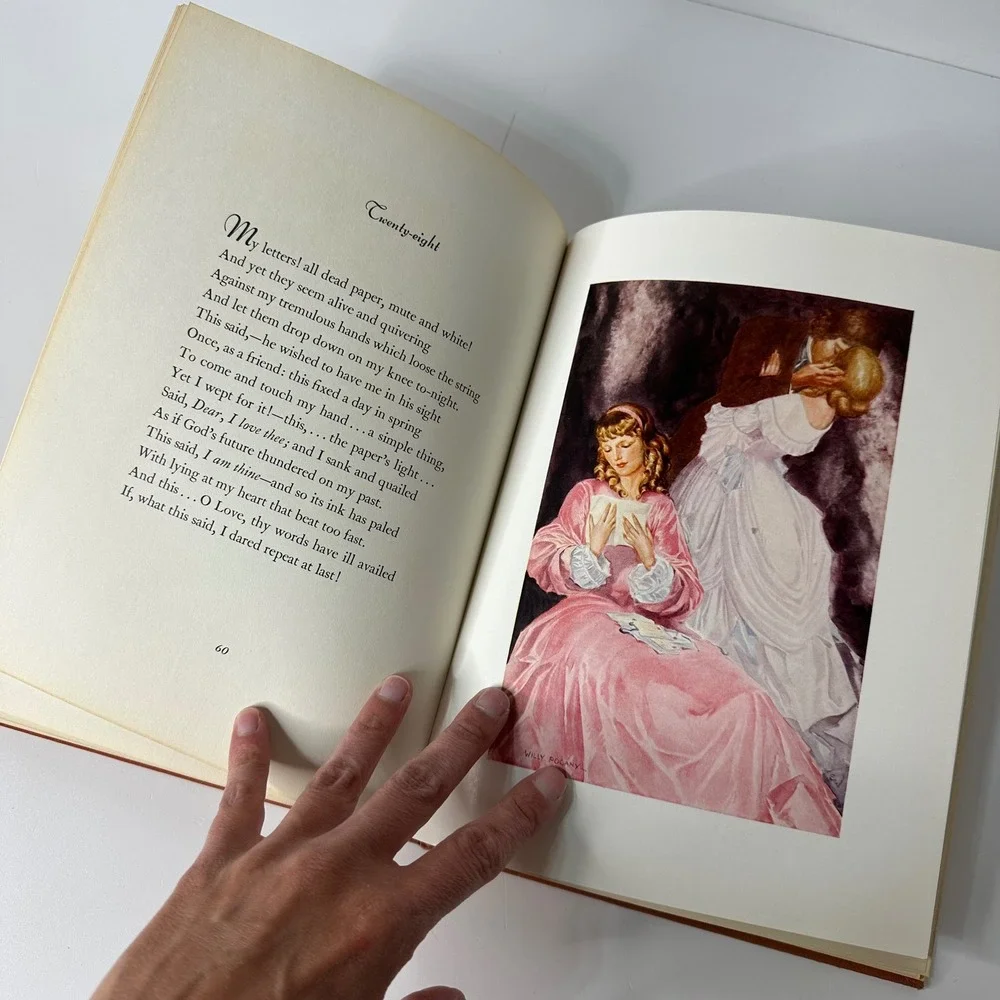 Sonnets from the Portuguese 1950‎ Hardcover Book Browning Pogany Litho Vintage